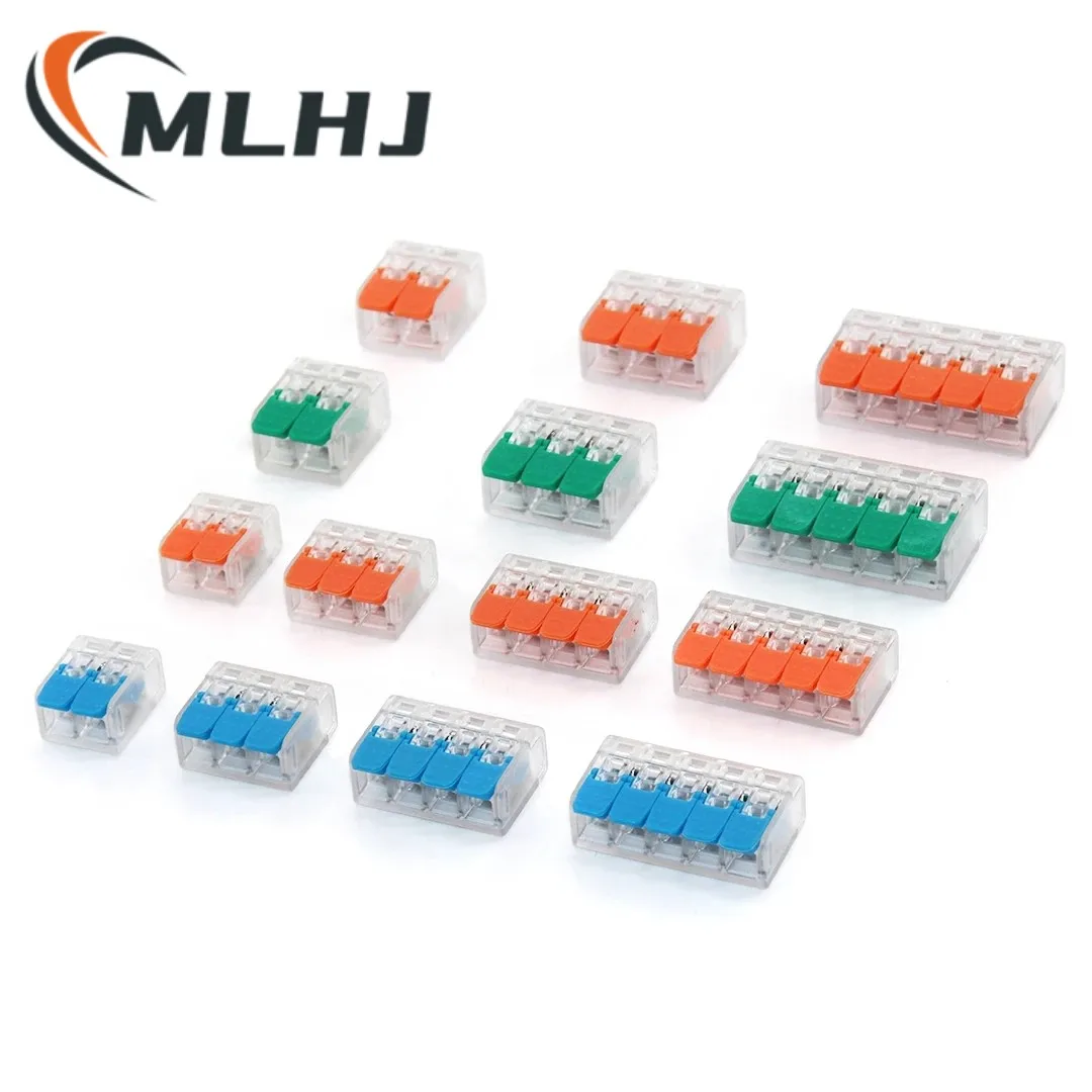 

10PCS Mini Quick Plug Wire Connectores Push-in Electrical Terminals Spring Universal Compact Connectors Disconnect Terminal