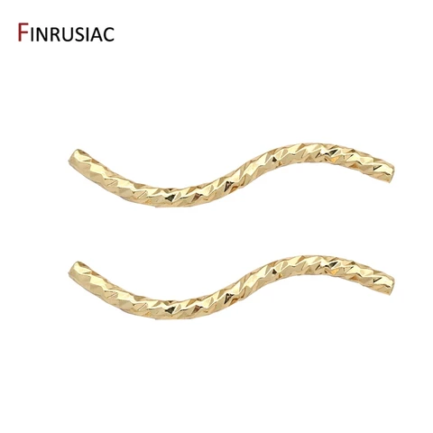 Позолоченные медные трубки бусины FINRUSIAC