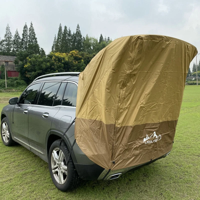 

LADUTA Car Trunk Tent Sunshade Rainproof Tailgate Shade Awning Tent for Car Self-Driving Tour Barbecue Outdoor Camping Brown