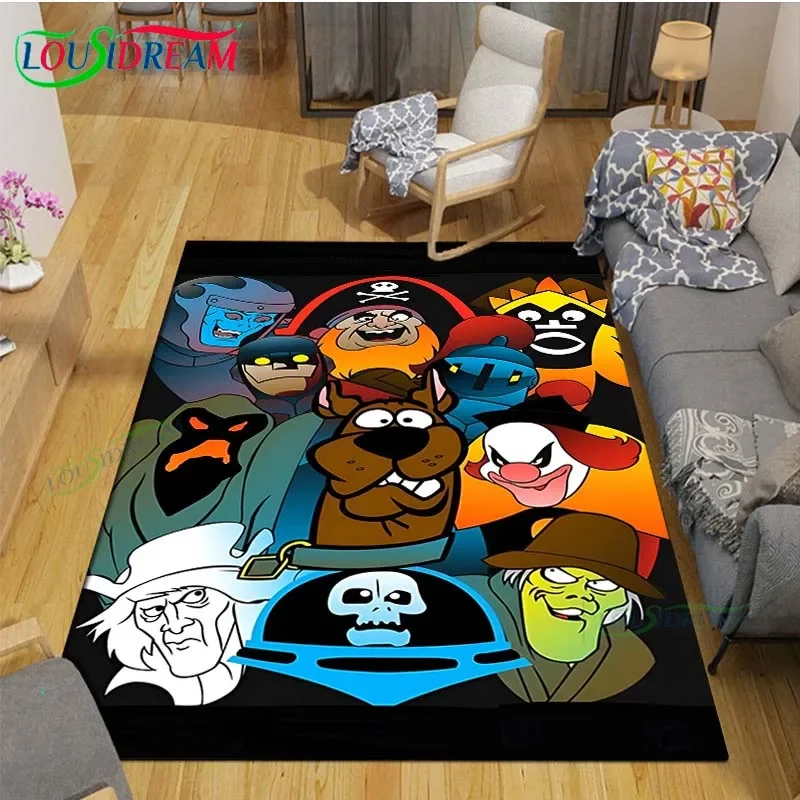 Фото Модный популярный мультяшный ролевой ковер S-SCOOBY-Dog с принтом, уличный ковер, нескользящий ковер, декор для спальни, ковер для комнаты, подарок №5