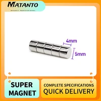 2050100200300500pcs 5x4 round small permanent ndfeb powerful magnetic magnet n35 5x4mm neodymium magnet strong disc 54 mm