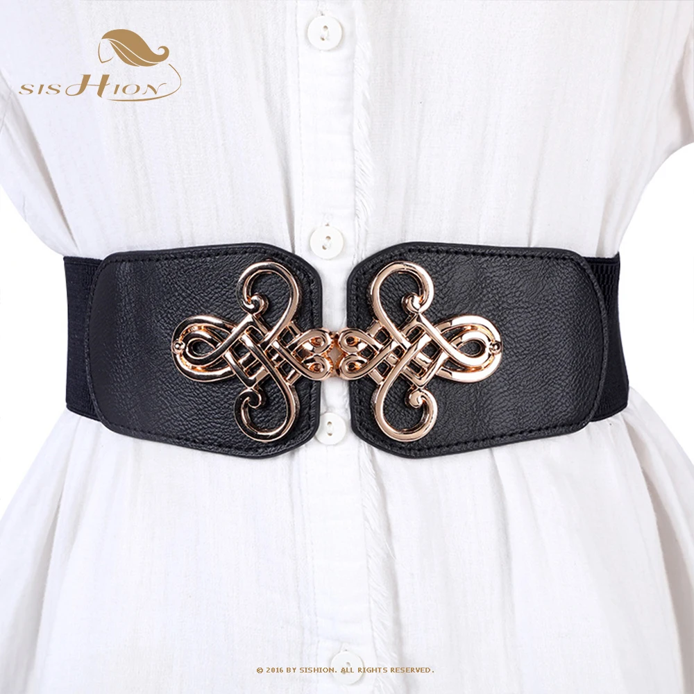 Women 6cm Wide Belts Elastic Stretch Cinch Casual Waistband Decorative Dress Belt Female Dresses Coat Shirt Sashes SCB0115
