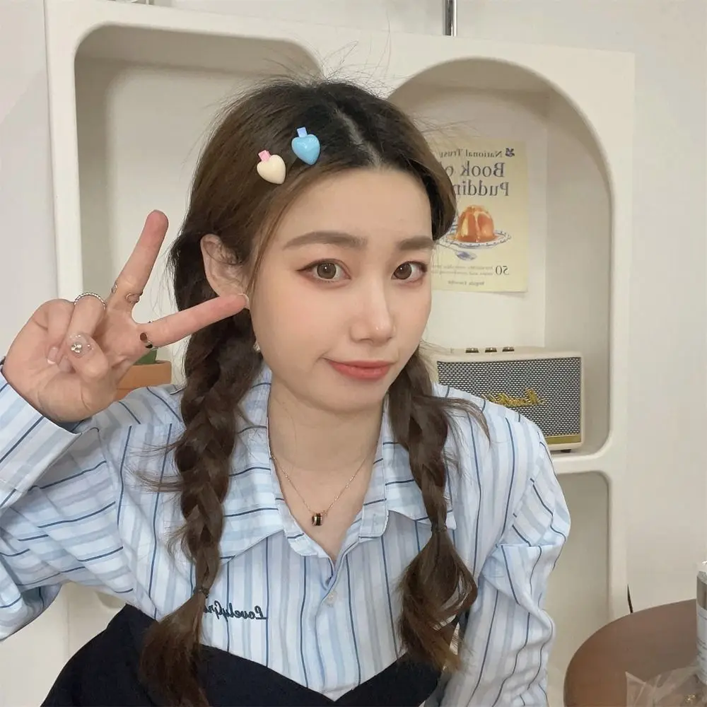 

Small Love Mini Hairpin Geometry Shape Child Hair Clip Heart Hairpin Korean Style Headwear Female Hair Accessories