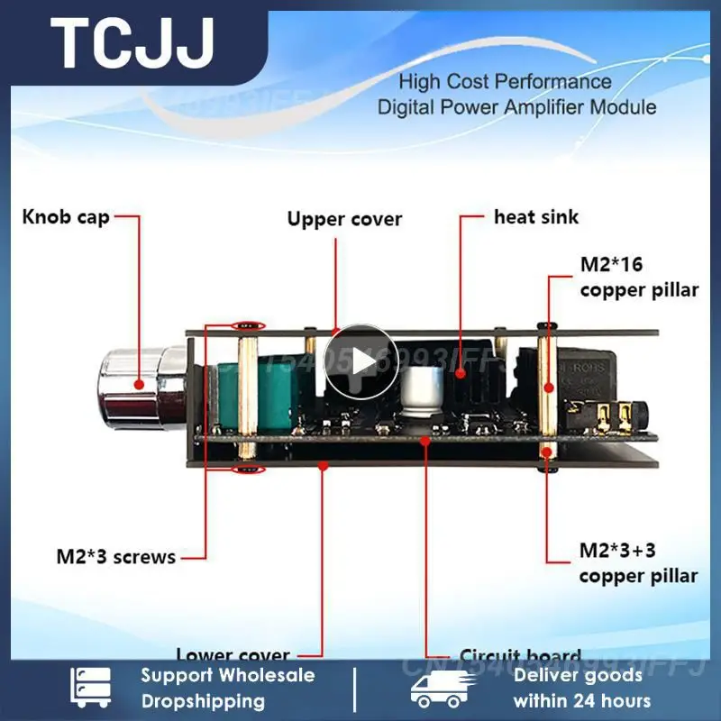 

1/2/3PCS 2x20W+100W 2.1 Channel Subwoofer Digital Power Amplifier Board AUX 12V 24V Audio Stereo 5.0 Bass Amp for Home