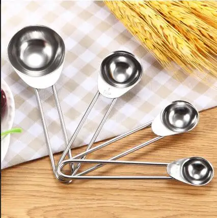 

4PCS Stainless Steel Spoon Powder Coffee Measuring Kitchen Baking Tools Kit