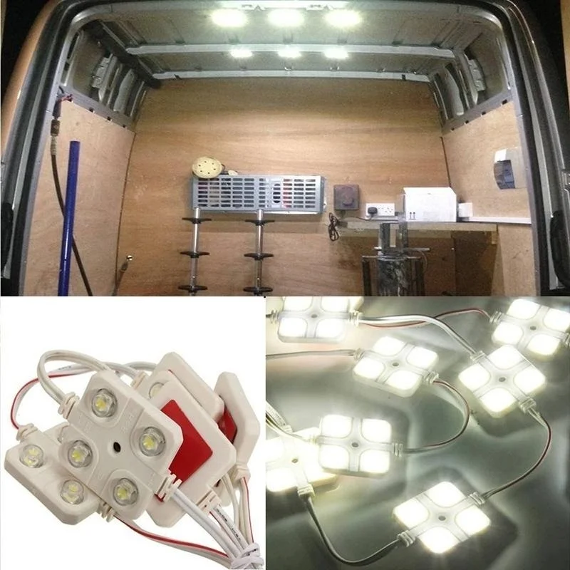 

5x4 LED Interior Lights Kit For Trailer Lorries Car Roof Light Kit Van Interior Ceiling Light Glow In The Dark Led Sticker Light