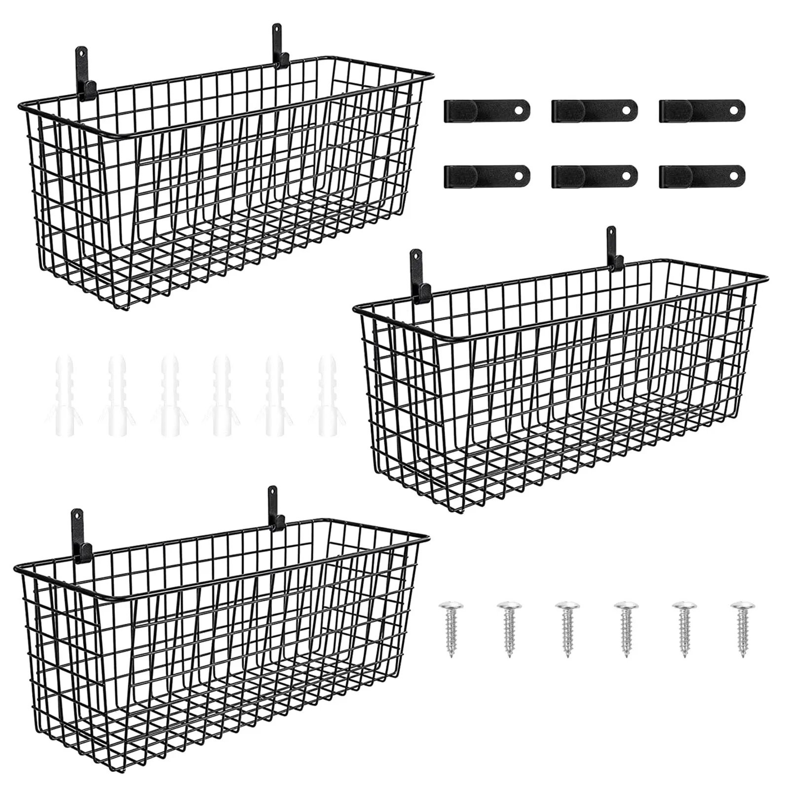 

Wall Basket For Storage Hangings Wall Baskets For Organizing 3pcs Kitchen Storage Bins Fruit Vegetable And Pantry Organizer
