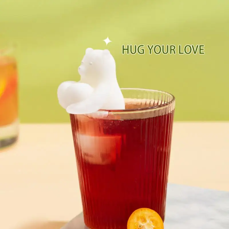 

Silicone Mold Bear Shape Ice Cube Maker Chocolate Cake Mould Candy Dough Mold For Coffee Milk Tea Whiskey Ice Mold Free Shipping