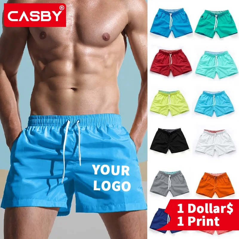 

Custom Logo Pocket Quick Dry Swimming Shorts For Men Swimwear Man Swimsuit Swim Trunks Summer Bathing Beach Wear Surf Boxer Brie