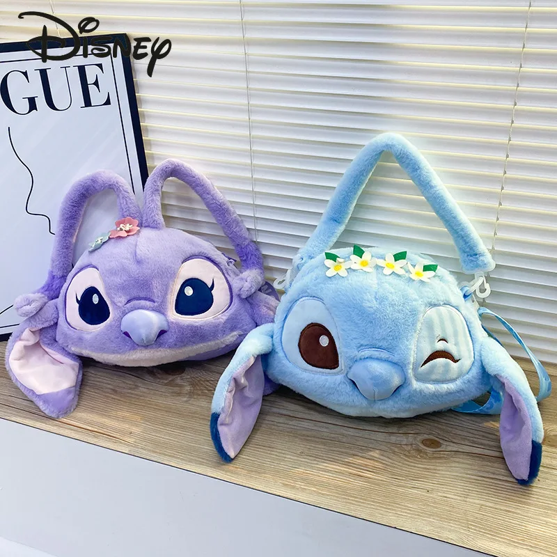 Disney New Doll Plush Bag Fashion High Quality Women's Crossbody Bag Cartoon Small Fresh Versatile Girls' Handheld Shoulder Bag