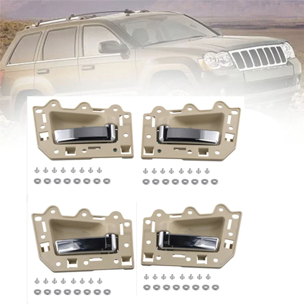 4 шт./компл. внутренняя дверная ручка для Jeep Grand Cherokee 2005-2011 1JV471J3AA 1JV461J3AA 5HR411J3AK 5HR421J3A