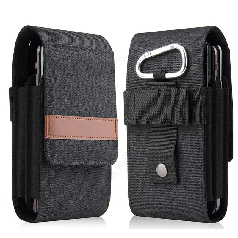 universal oxford cloth leather case phone pouch for infinix smart 6 5 pro 5a hd 2021 4c 4 3 plus belt clip waist bag flip cover free global shipping