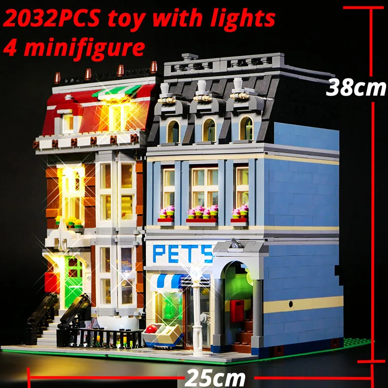 Строительные блоки в наличии City Street View Pets Shop с 10218 15009 блоками игрушки для детей