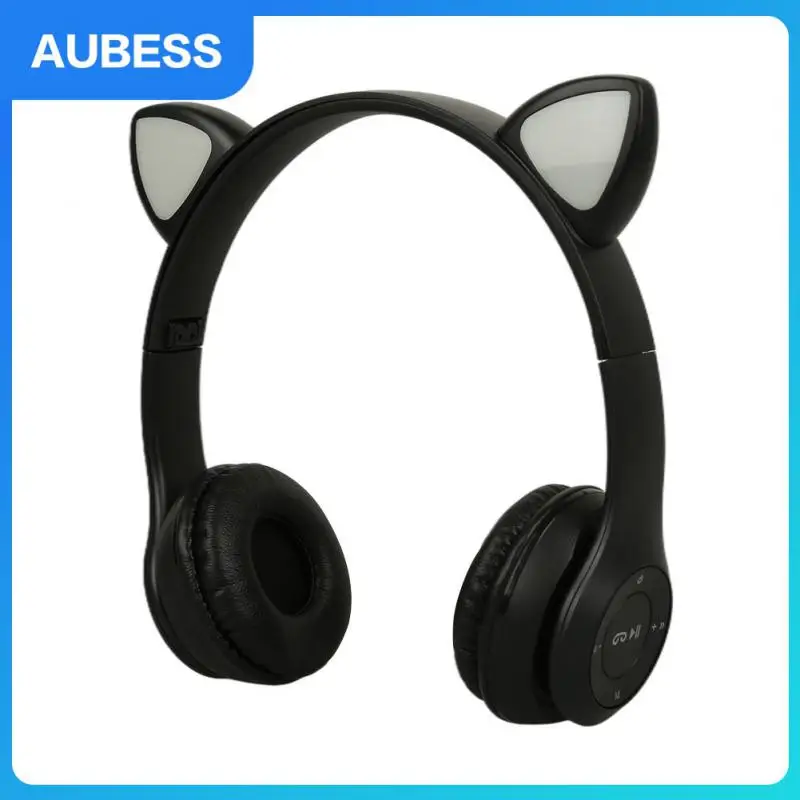 

Sport Hifi Sports Headphones Headset Cute Cat Ear Earphones Led Light Headset Wireless Headphone 5.0 Wireless Earbuds
