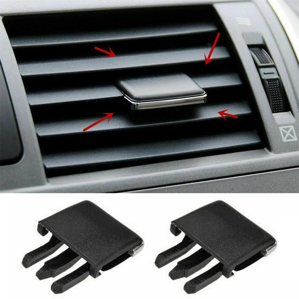 

2PCS Auto Air Conditioning Vent Black Louvre Blade Slice Clip For Toyota For Corolla Plastic Car A/C Replacement Accessories