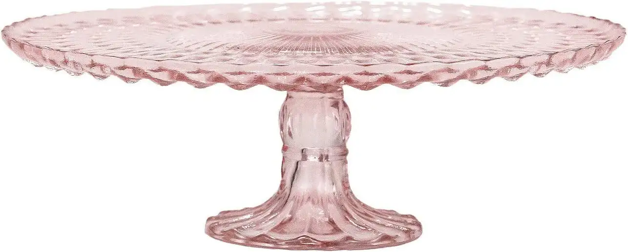 

Rochester Footed 10 Inch Glass Cake Plate, Pink