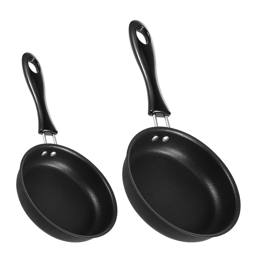 

2Pcs Mini Omelette Pan for Kitchen Breakfast Cooking Pan Mini Flat Omelette Pan Iron Min Pan