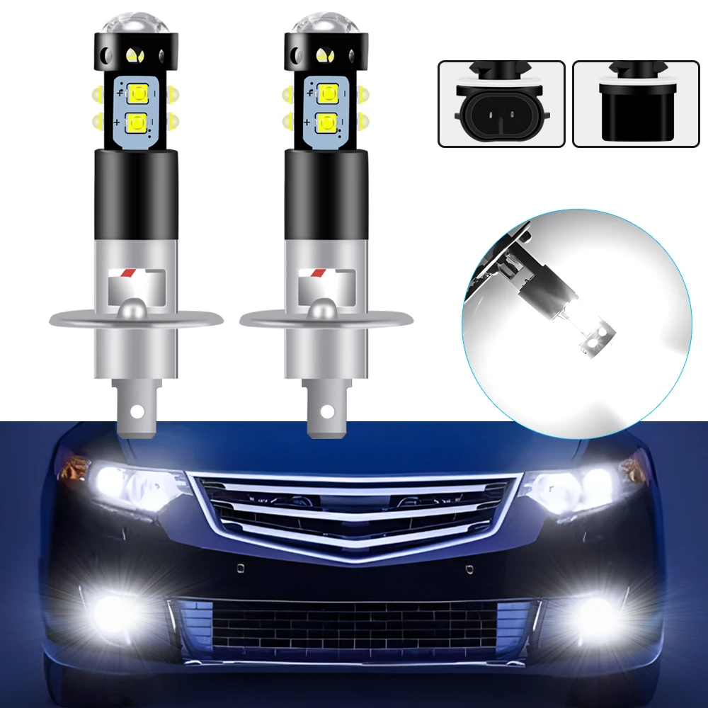 

2 шт., Автомобильные светодиодные лампы H1 10 SMD 880 881 50 Вт 6000 К