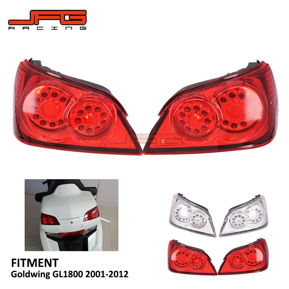 

A Pair Motorcycle Black Rear Tail Light Brake LED Taillight for Honda GOLDWING 1800 2001-2012 XF-GL1892 Lamp