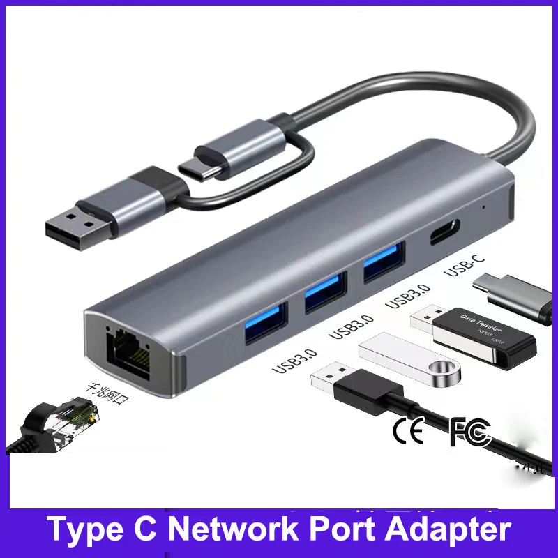 

Док-станция с USB Type-C на RJ45, 1000 Мбит/с