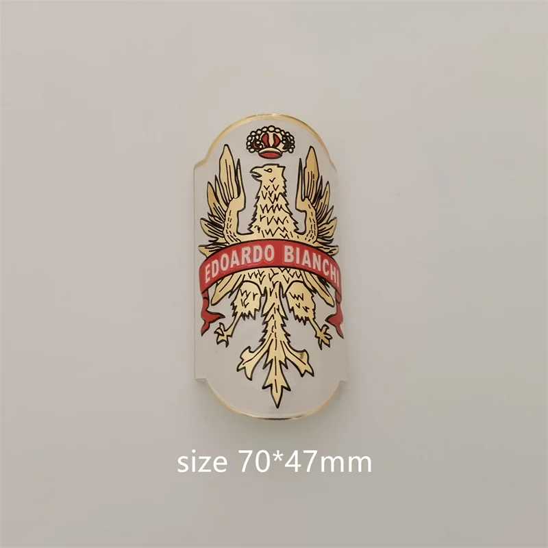 Велосипедный значок с логотипом Bianchi изготовленный из мягкого алюминиевого