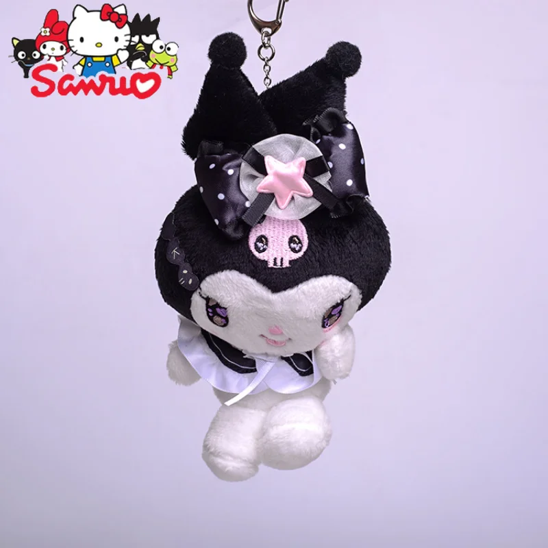 

Sanrio Kuromi Toy Japanese Bow Headband with Grimace Stuffed Pp Cotton Doll Bag Pendant Hanging Ornament Birthday Gift 12/20cm