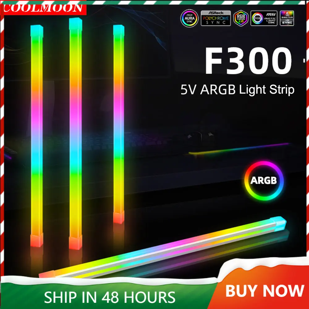 

Декоративная светильник вая полоса Coolmoon, 30 см, с RGB-светодиосветодиодный, 5 В
