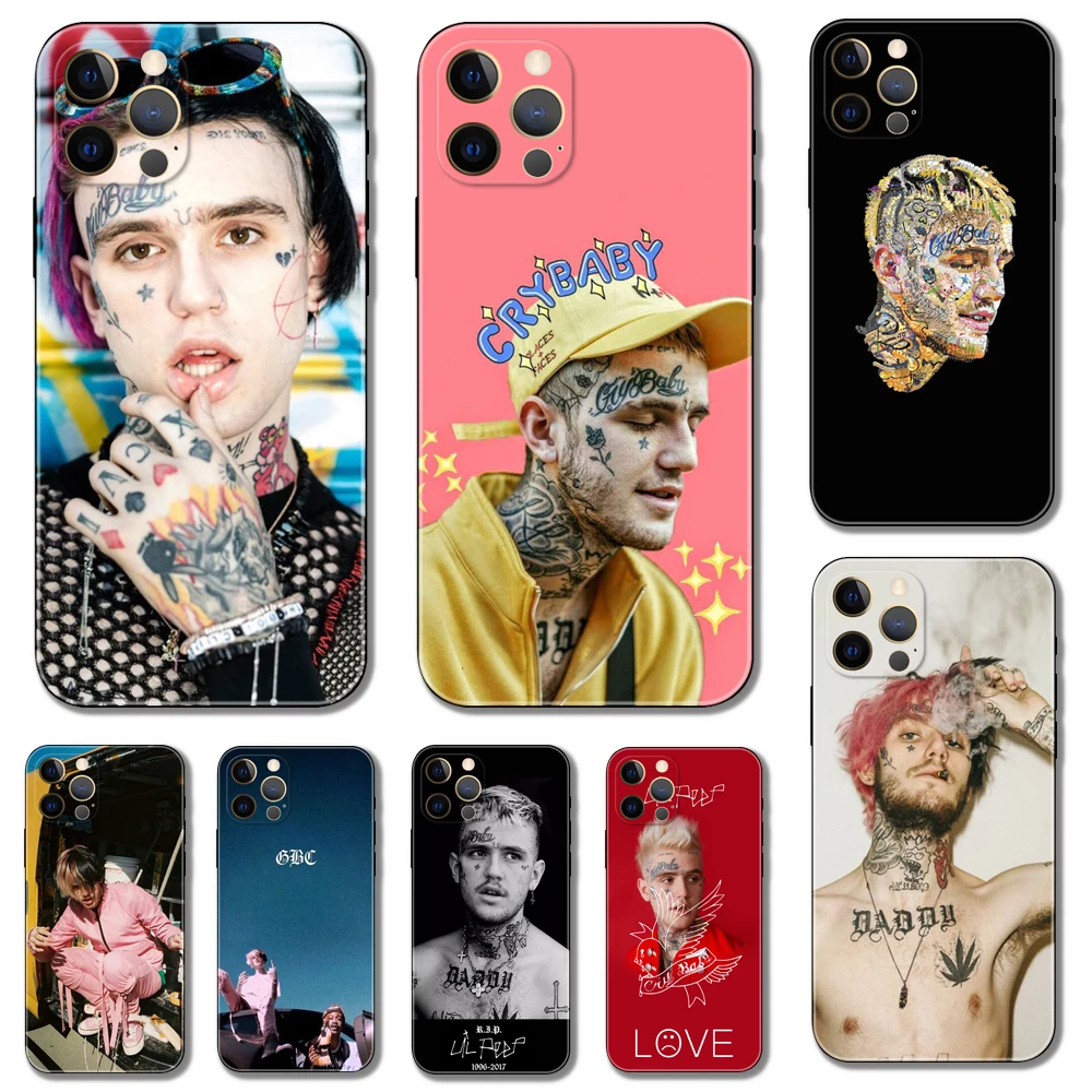 Чехол для телефона Lil Peep Bo iphone 5 5s 20se 6 6s 7 8 plus x 10 XR XS 11 12 13 mini pro MAX черный чехол из ТПУ |