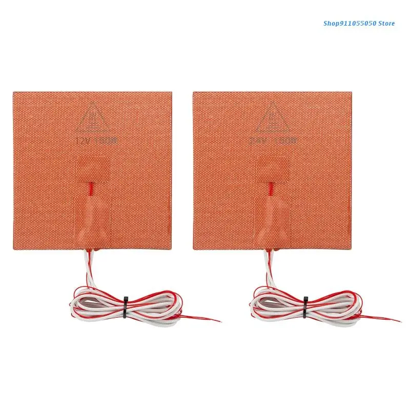 

C5AB 150x150mm Silicone Heatbed Heater Pad for 3D Printer Heated Bed+3M PSA+NTC 100K