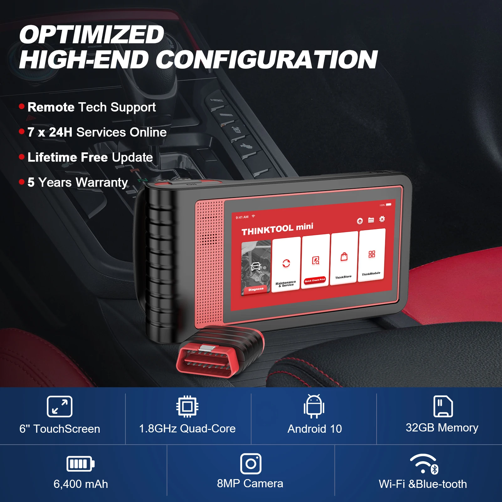 THINKCAR THINKTOOL MINI 2 CANFD Автомобильные диагностические инструменты Сканер Obd2 Двунаправленный инструмент сканирования 28 сбросов Полная диагностика системы (art.: 3920ca66ec570) - 3920ca66ec570