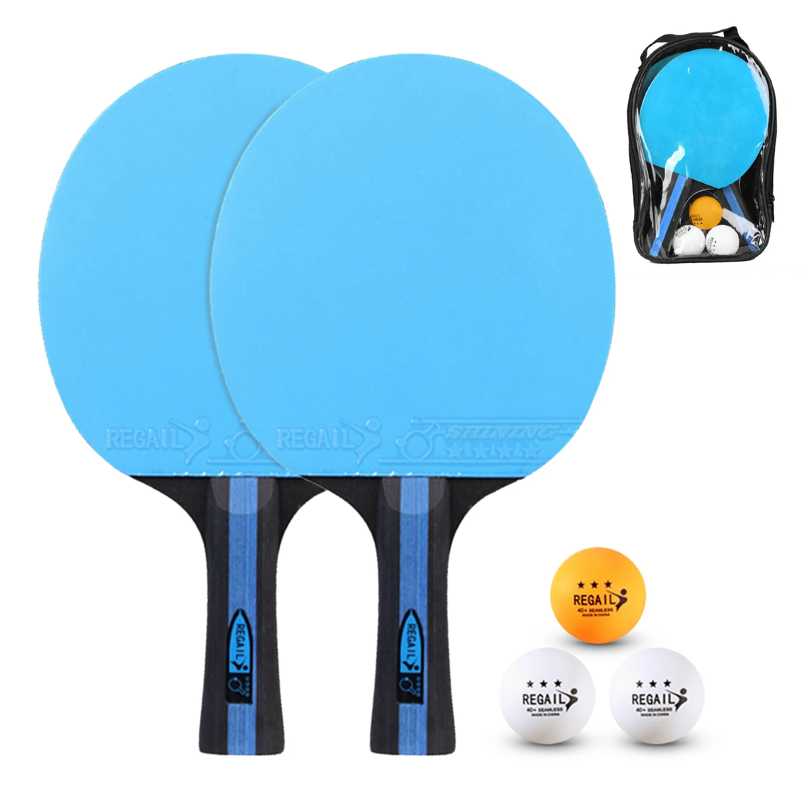 

Ping Pong Paddles and Table Tennis Set Pack of 2 Ping Pong Rackets with 3 Balls and Carry Bag for Beginners Boys Girls