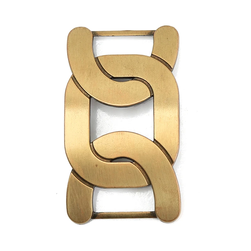 Loafer Bronze Hardware Buckle Accessories Shoe Flower Accessories Trend New Slippers Handmade DIY Women's Shoes Leather Buckle