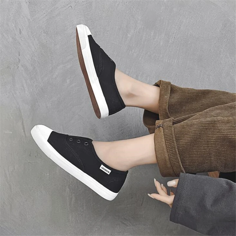Кеды женские холщовые низкие кроссовки без застежки плоская подошва