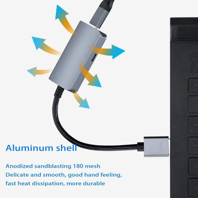 

Home Office Type-C to HDMI-compatible Data Transfer Cable 4K 60Hz Converter Line Plug Play Type-C Cable K1KF