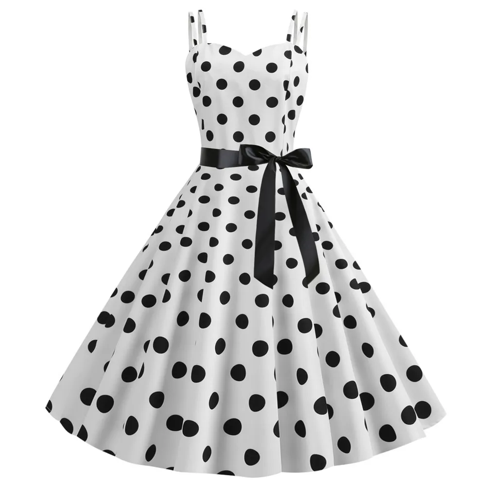 

13-20 years Plus Size Polka Dot Print Vintage Summer Dresses Teenager Girl's Fashion Clothes Mom and Daughter Family Set