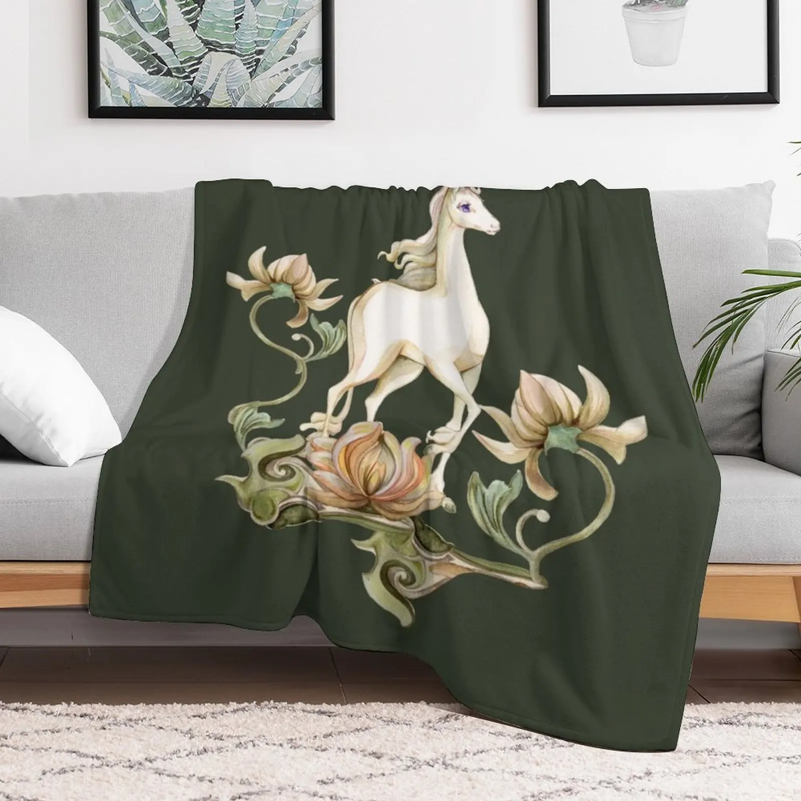 Последний Единорог - Цветочный Сад Плед Детские Свободные Лохматые Одеяла