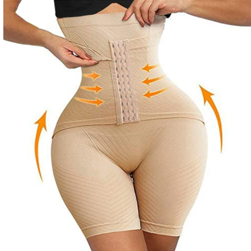 

XS-5XL High Waist Flat Belly Panties Slimming Waist Trainer Tummy Control Shaping Pants Plus Size Seamless Safety Shorts