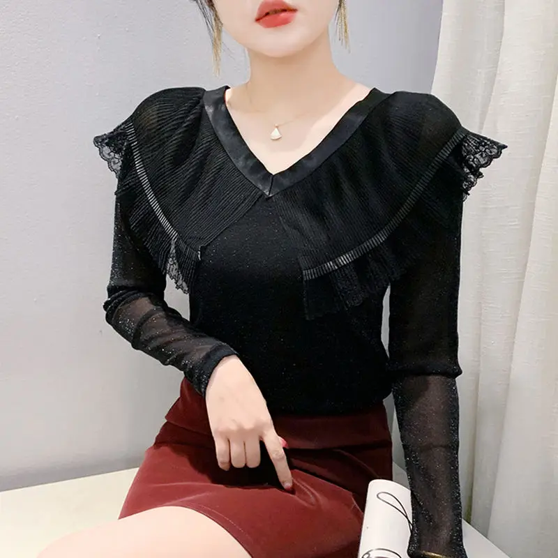 Новая европейская осенняя женская футболка одежда шикарные сексуальные