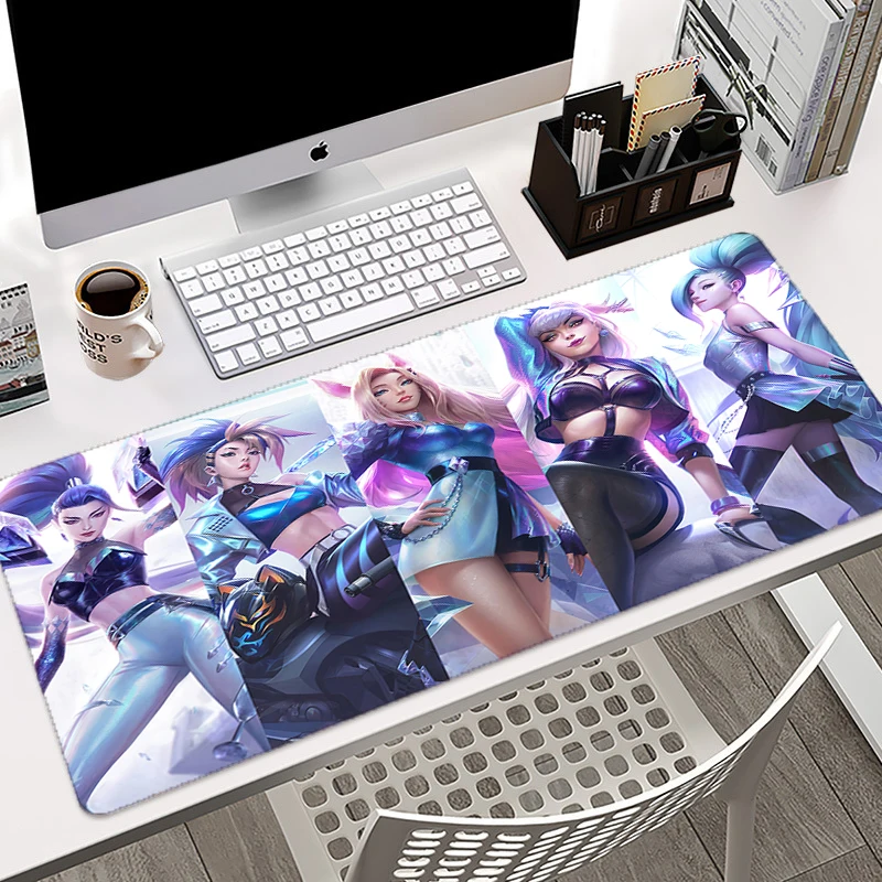 

Mousepad Gamer Desk LOL KDA Mause Pad XXL Mouse Gaming Accessories Keyboard Mat Sexy Mausepad Table Computer Mats Mouse Gamer