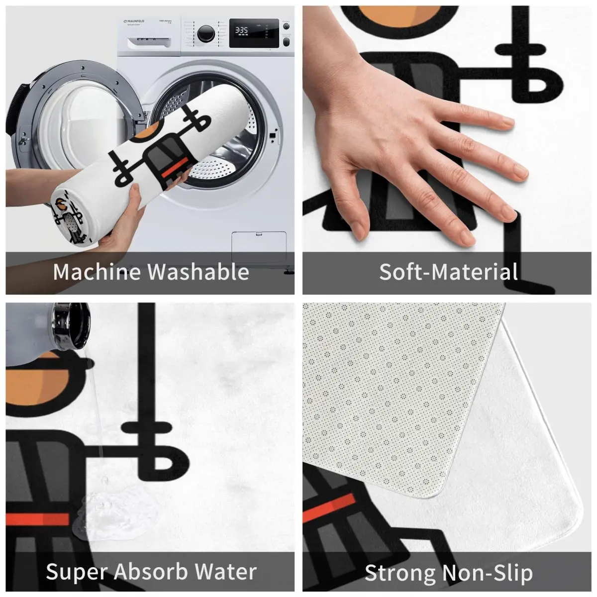 Радужные коврики для туалета ванной комнаты роскошные напольные покрытия