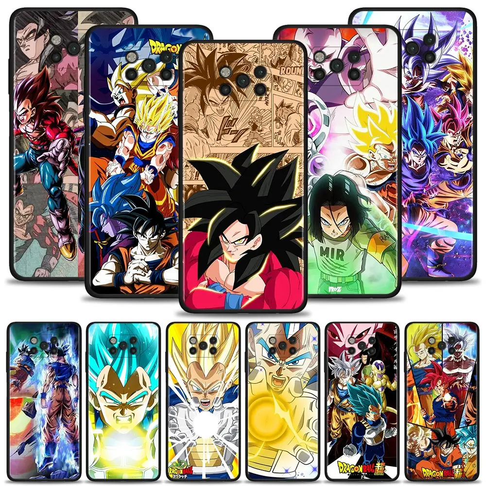 

Dragon Ball Son Goku Vegeta Frieza Case For Xiaomi Poco X3 GT X4 NFC M3 M4 Pro F3 Pocophone F1 for 11T 12 10T Pro 11 Lite Cover
