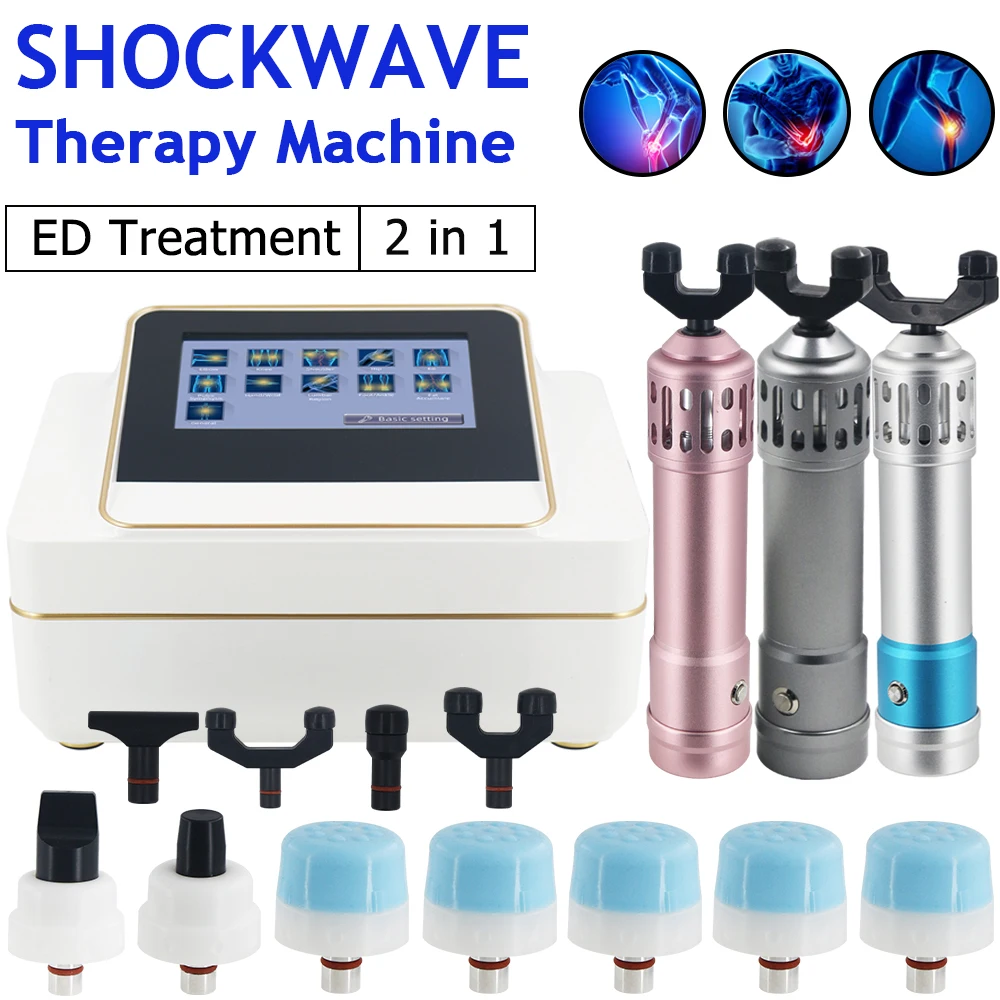 

Shockwave Therapy Machine 2 in 1 For ED Massager Shock Wave Chiropractic Gun Tibial Stress Syndrome Relief Pain Massage Tool