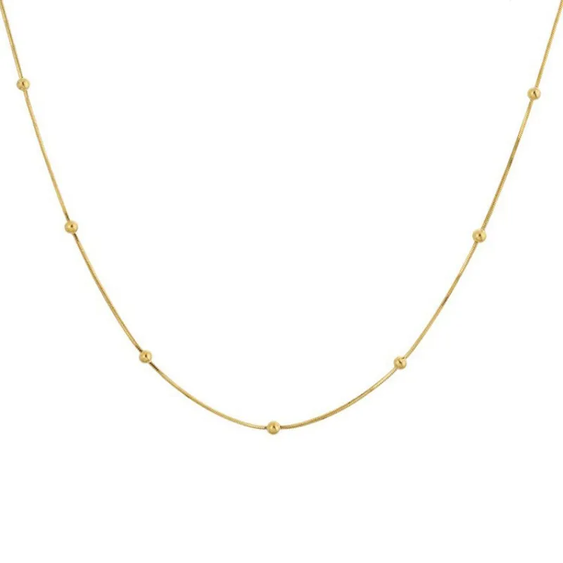 2 шт./лот модное 18-каратное позолоченное ожерелье из бисера для женщин нежное