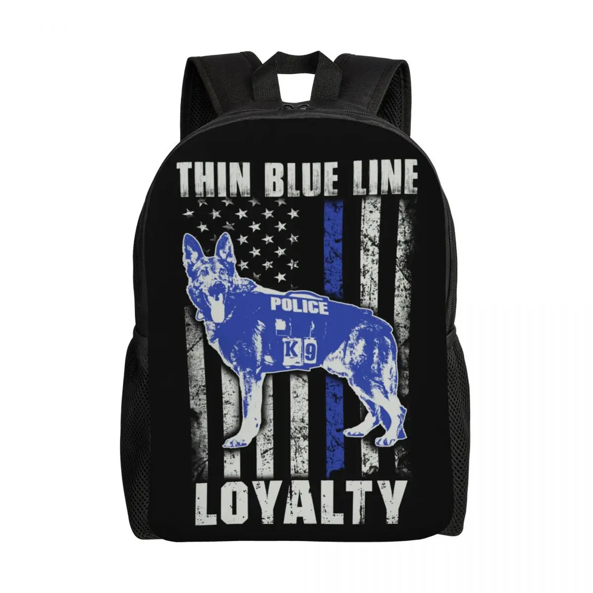 K9 Police Dog Hero Backpack for Women Men College School Students Bookbag Fits 15 Inch Laptop Bags