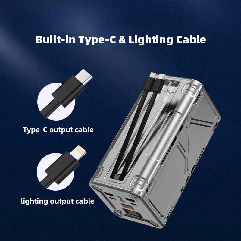 Внешний аккумулятор для быстрой зарядки 50000 мАч USB C