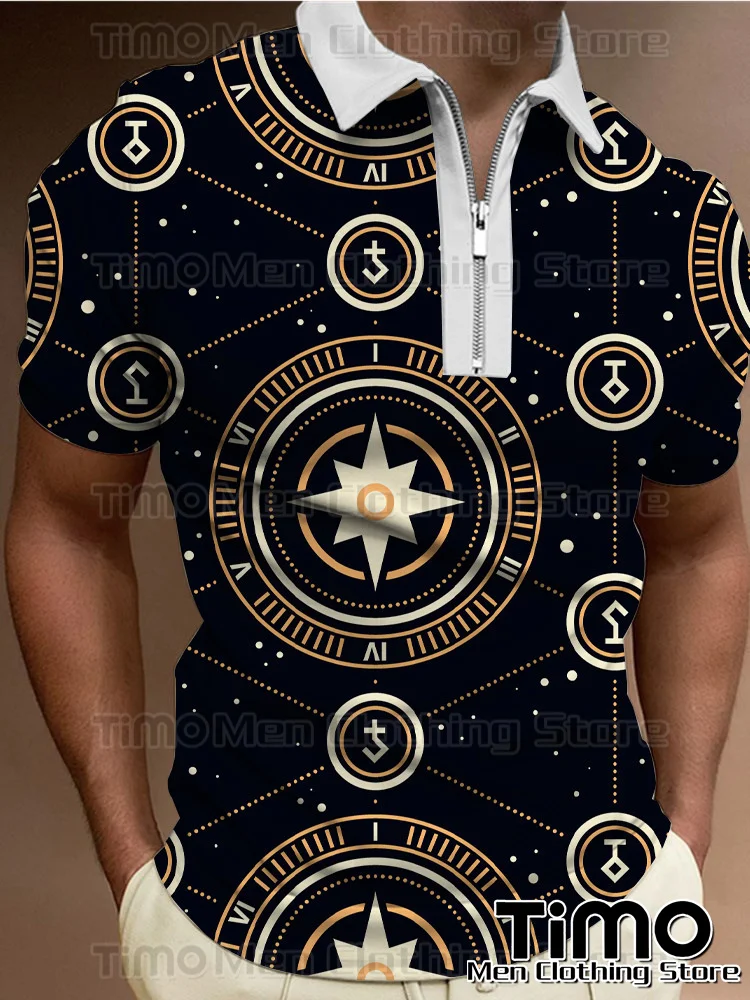 

Summer Men's Polo Shirt Universe Star 3D Printed Short Sleeve Pullover Fashion Youth Leisure Style Men's High Quality Clothing