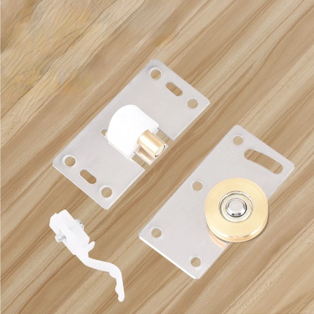 

2 комплекта серебристых роликов для дверей, нейлоновые ролики, беззвучные подвесные колеса для раздвижных дверей, колеса для шкафов, буфето...