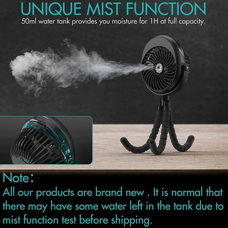 Вентилятор для детской коляски на зажиме портативный Перезаряжаемый