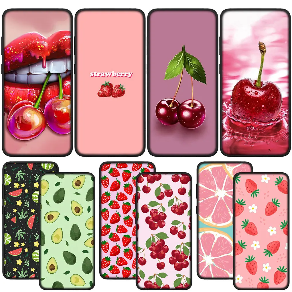 

Мягкий чехол для телефона с изображением вишни клубники фруктов для Realme C2, C3, C12, C25, C15, C21Y, C25Y, C21, C11, C31, C30, C33, 5, 9I, 6i, 8, 5i