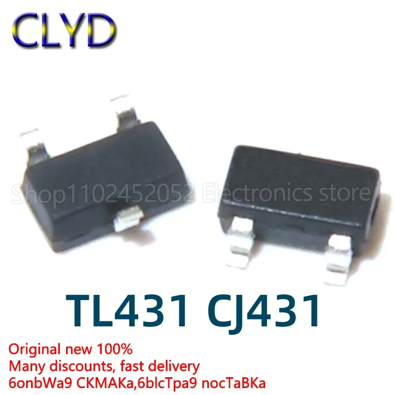 100 шт./лот Новый и оригинальный TL431 0.5% прецизионный Триод SMT SOT23 CJ431 (100)